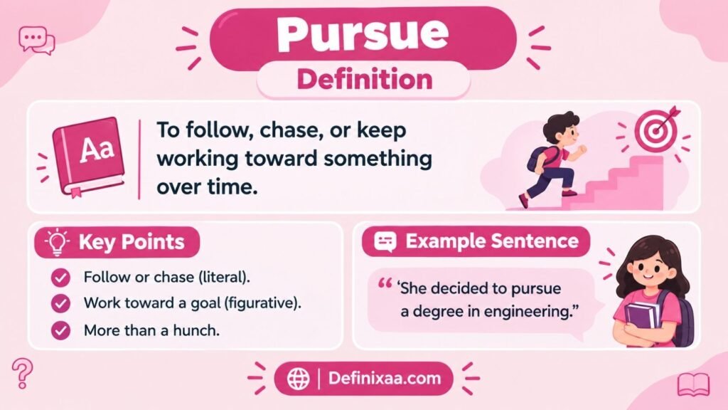 Pursue Definition: What It Means, How to Use It, And Pursue vs Chase